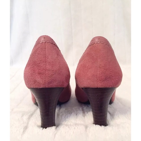 🌸 NWT FORLERIA Italian Suede Mary Jane Pumps – Vintage Feminine Rose • Size 37 - Picture 4 of 8